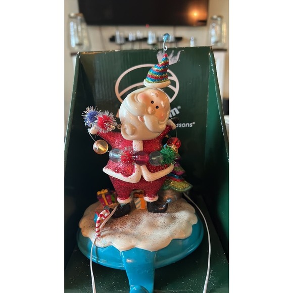 Vintage Bobble Santa Clause Stocking Hanger - Picture 3 of 4